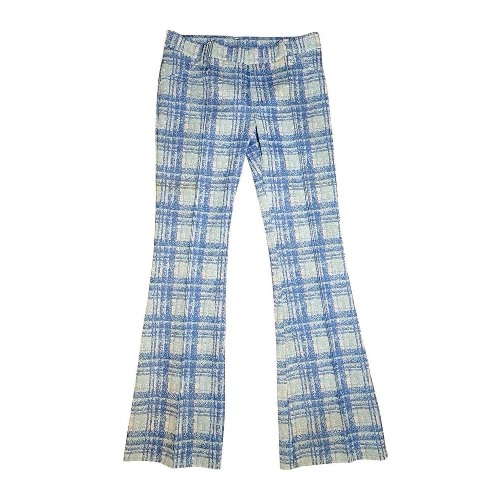 H Bar C Western Wear 60's Vintage Plaid Polyester Western Pants Bootcut M/L